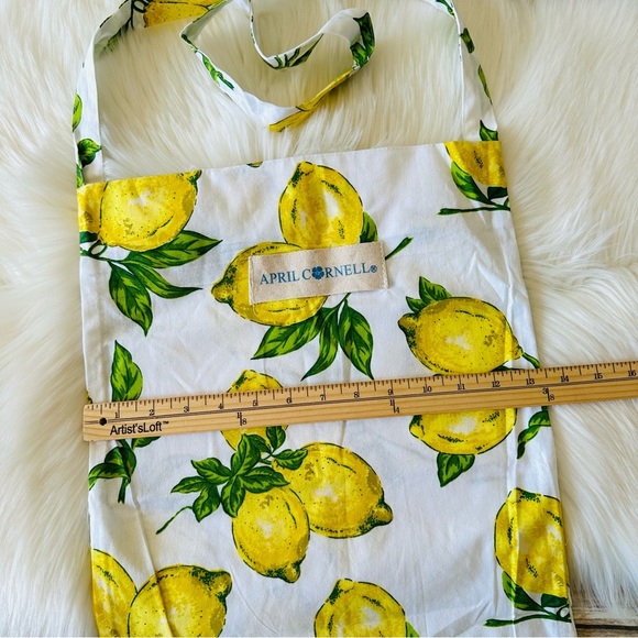 New April Cornell Lemon 100% Cotton Tote Bag - Picture 6 of 9